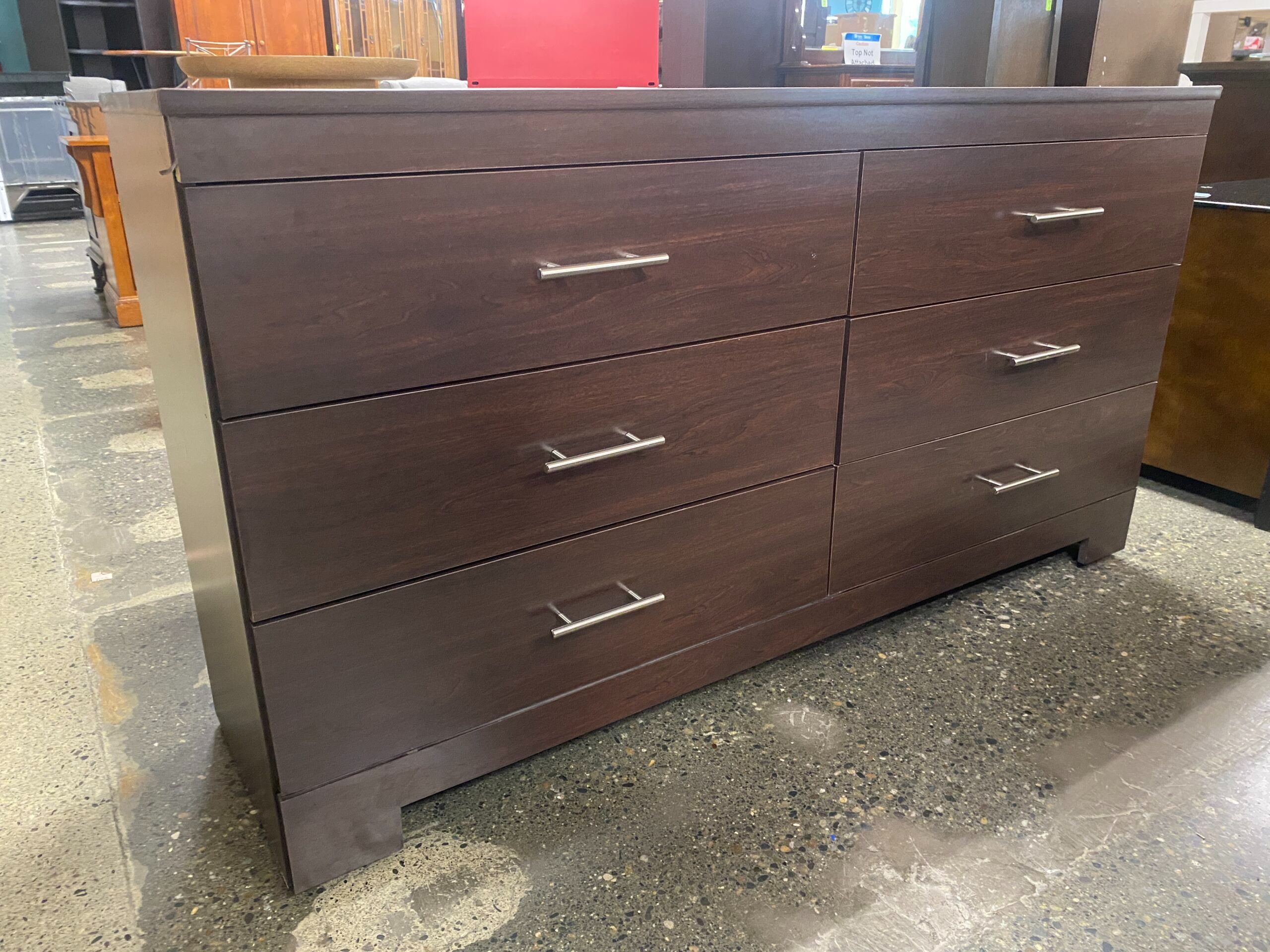 DICKSON FURNITURE Blackest Brown 6 Drawer Lowboy