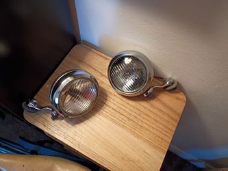 42 to 54 GM guide vehicles rides clear lens set of two fog lights 4" small size OG