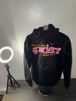 Sp5der P*NK V2 Hoodie Black (Size Medium)