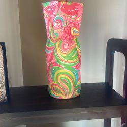 Lilly Pulitzer Flamingo Wine Bottle Tote 