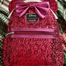 Magenta Sequin Loungefly Backpack