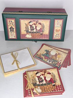 Vintage Debbie Mumm Holiday Keepsake Christmas Cards And Box Set
