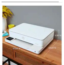 HP - Envy 6165 Wireless AI-Enabled All-in-One Inkjet Printer with 6 months of Instant Ink - White
