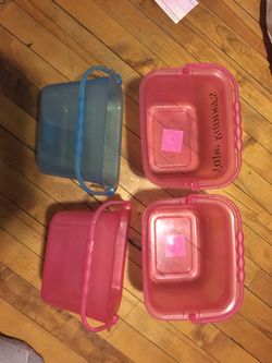 Plastic storage bins