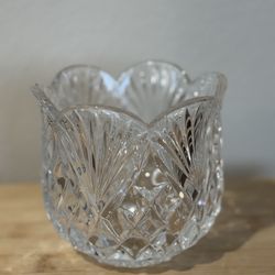 Shannon Crystal “Designs of Ireland” Tulip Edge Bowl, Vase, Candle Holder