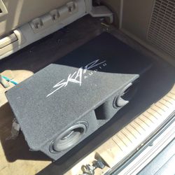 2 10 Inch Skar Audio Subwoofer+Box