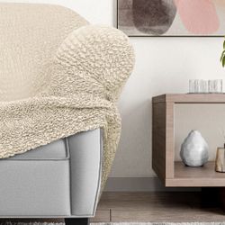 Stretchy Slipcover for Chaise Sectional - Easy to Clean & Durable