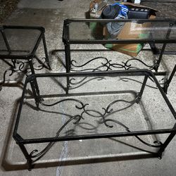 Glass Tables Set of 3