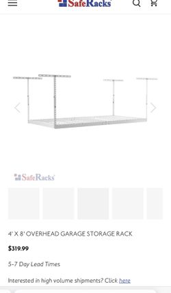 New! Never Used.  Overhead Garage Storage (three Sets Available)