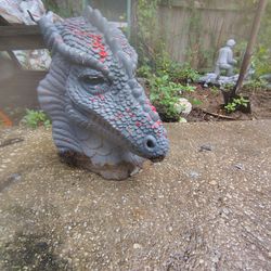 Dragon Head Garden Statue