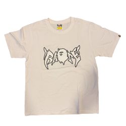  BAPE A Bathing Ape White Graphic Logo Tee Shirt – Ape Head Spellout – Size [Medium]