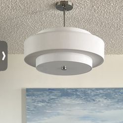 White  Ceiling Lamp (linen)