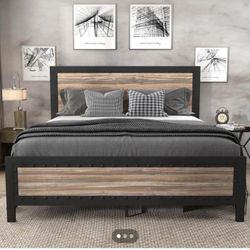 Queen size Heavy Duty Metal Bed Frame, Platform Base  S-11