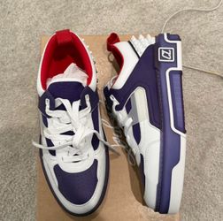 Christian Louboutin Astroloubi Jacaranda purple and white leather