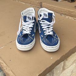 Blue and White Vans Sneakers