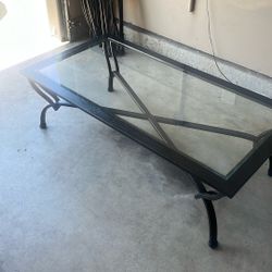 Metal glass Coffee Table 