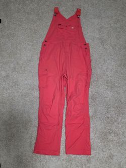 Duluth Trading Co: coral pink heirloom overalls ( XL regular)