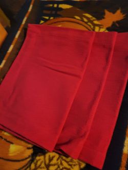 Three Red Cotton Placemats