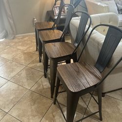 4 Stools In Good Condition Very Sturdy 