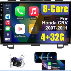 9” Touchscreen Radio for Honda CRV 2007 2008 2009 2010 2011 Wireless CarPlay/Android Auto 4+32G