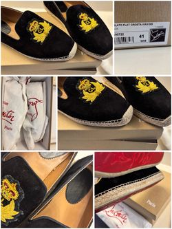 Mint Christian Louboutin Auth. Loafers Slip Ons Size 9.5 Mens Size 41 must sell