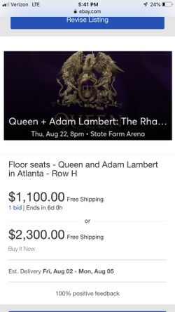 Pair of floor seats for Queen