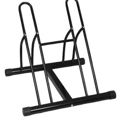 2-Bike Rack Bicycle Floor Stand Two Bike Parking Garage Storage Rack