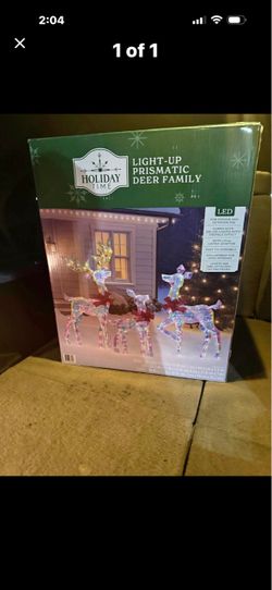 Christmas deer and snowman lights