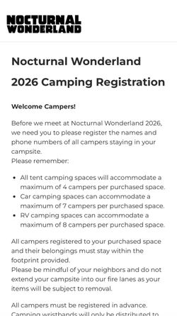 Nocturnal camping wristbands