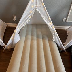 Teepees with blow-up mattress