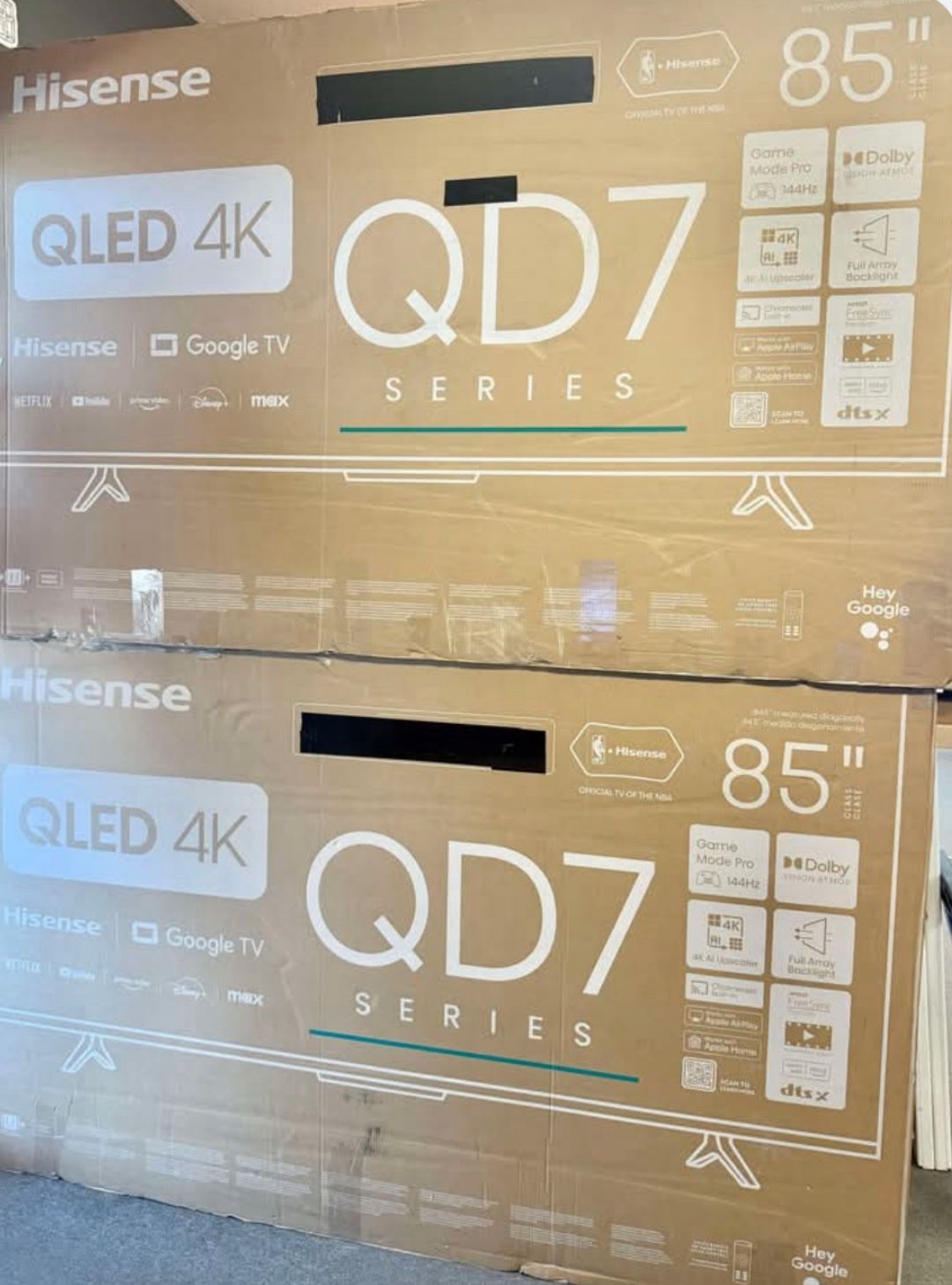 85. Tv High Sense Smart 4K Hdtv $55 Down Our Financing Free Delivery