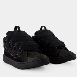 LEATHER CURB SNEAKERS