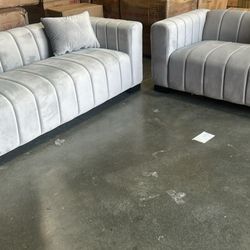 Gray Two Piece Sofa 