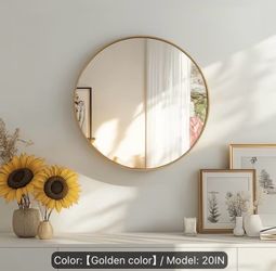 20 Inch Round Wall Mirror, Bathroom Mirrors for Over Sink