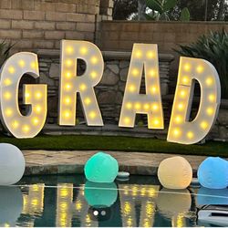 Lighted Grad Sign Battery Operated 