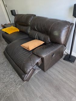 Ashley Furniture 3-Piece Living Room Set: (2) Reclining Loveseats + Matching Ottoman