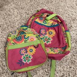 School Bag With Lunch Bag 