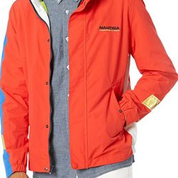 Nautica Men's Lightweight Nylon Colorblocked Bomber Jacket