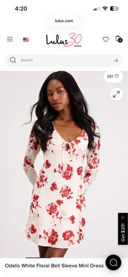 Printed Mini Bell Sleeve Dress