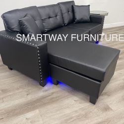 Mini Sectional Black Or White New Box 📦  same Day Delivery 