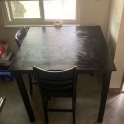 Small Sized Black Dining Table