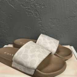 Coach Udele Sport Slide In Signature Canvas - women’s size 8 