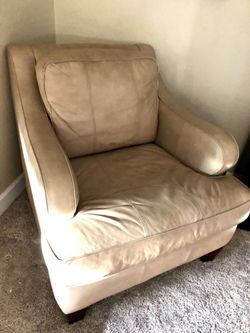 Leather tan chair OBO
