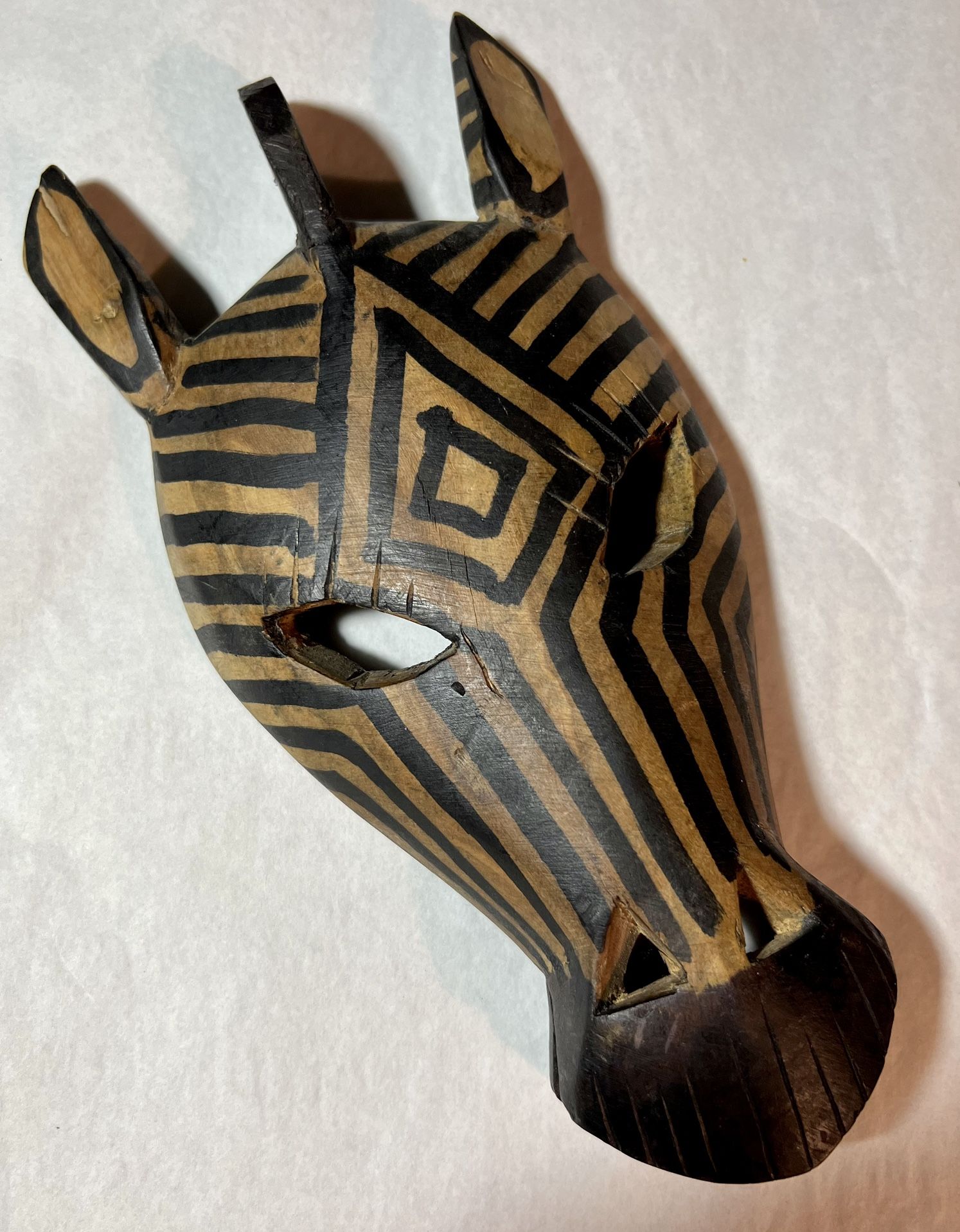 Kenya African Safari Zebra Mask Wall Hanging Decor