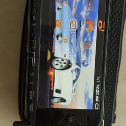 PSP With 6 Games , Case , Power Cord 