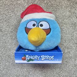 Angry Birds Seasons Santa Blue Bird Plush | 2011 RARE 