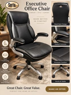 Serta Executive Office Chair Black