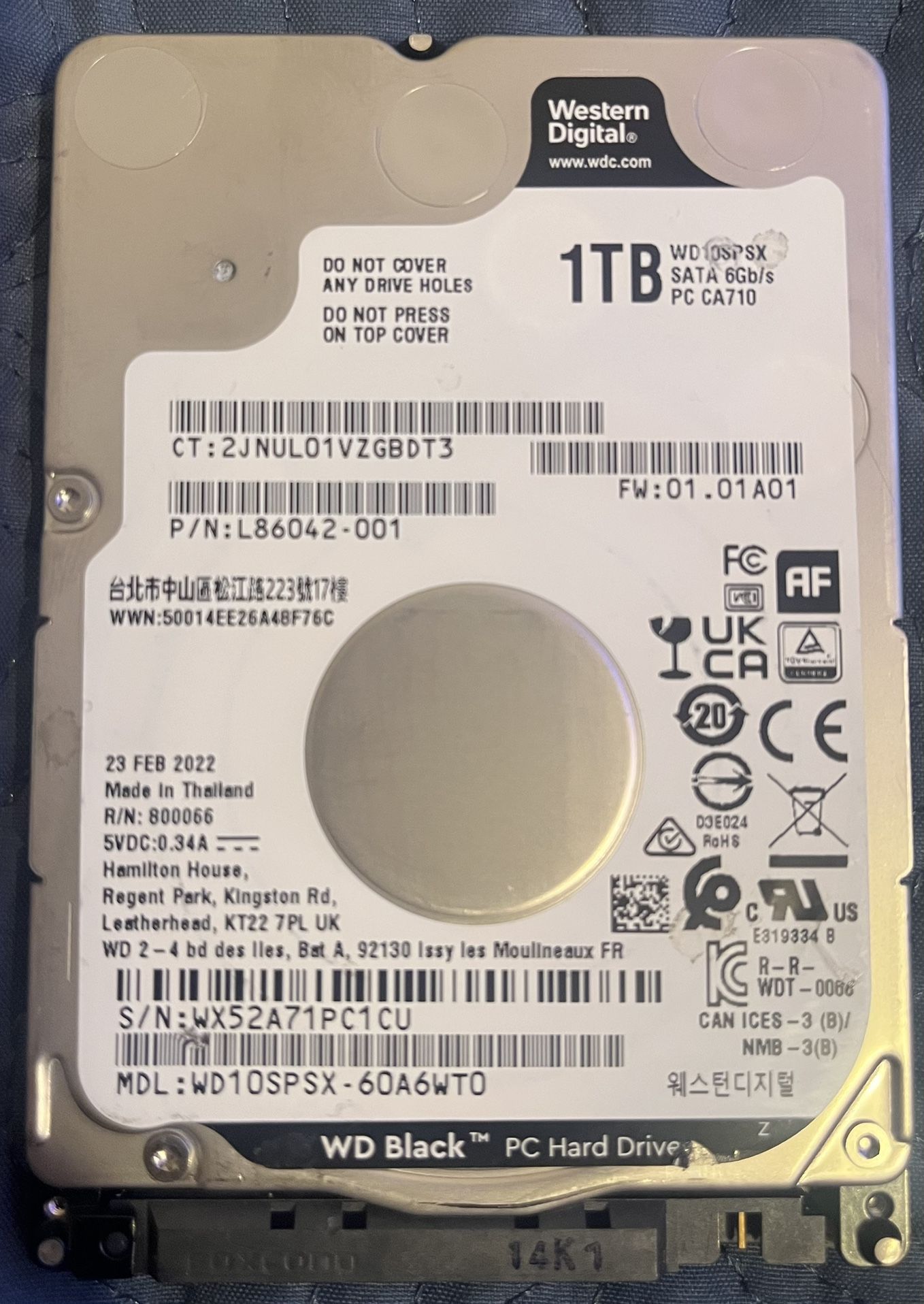 PC hard drive 1TB