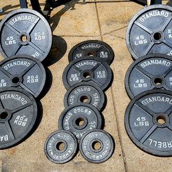 WEIGHTS 2 INCH OLYMPIC WEIGHT PLATES ALL FOR $430