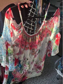 Off the should long ladies top xL multicolor cd shouldet